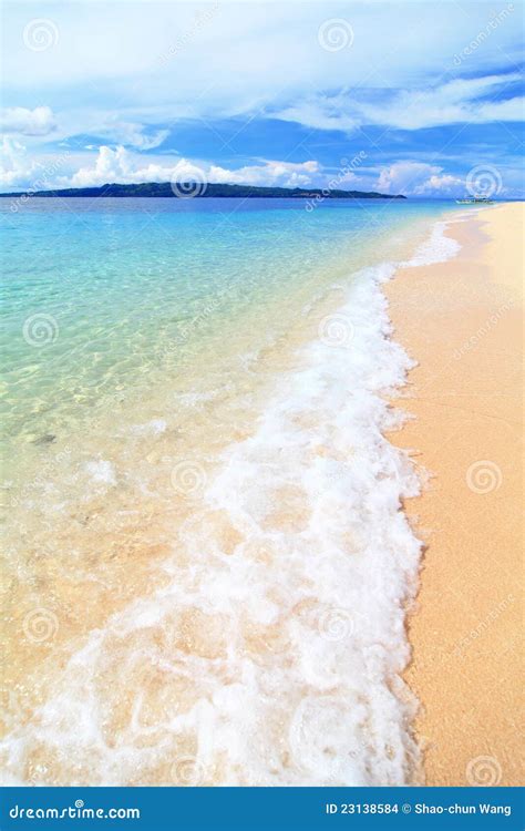 Beautiful Beach With Sunny Sky Cloud Stock Images Image 23138584