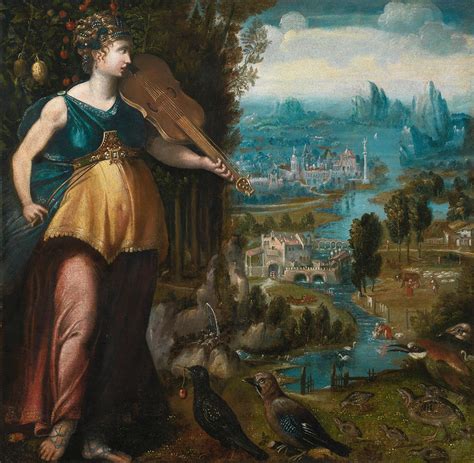 Allegory Of Music Painting By Franco Flemish School Of The Mid 16th