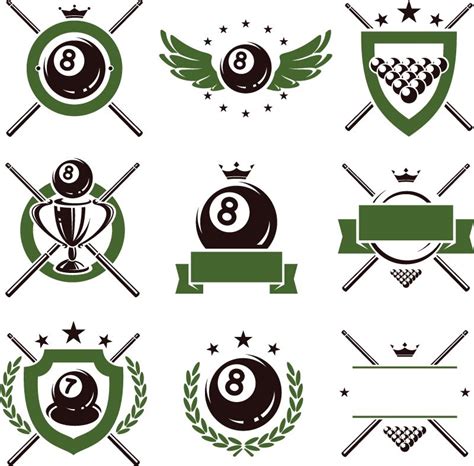 If a player jumps an object ball off the table on the break shot, it is a foul and the incoming player has the option of (1) accepting the table in position and shooting, or (2) taking cue ball in hand behind the head string. Creative Billiard logo design vector material creative ...