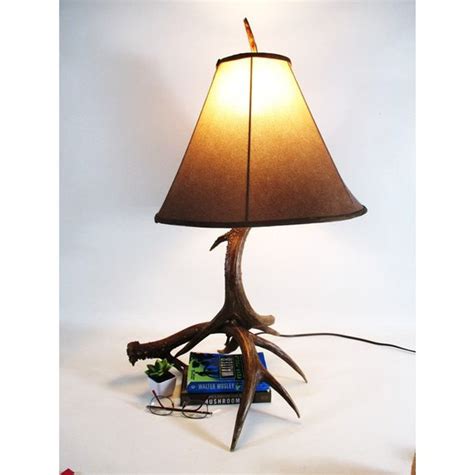 Antler Lamp Vintage Works Complete With Shade White Tail Etsy