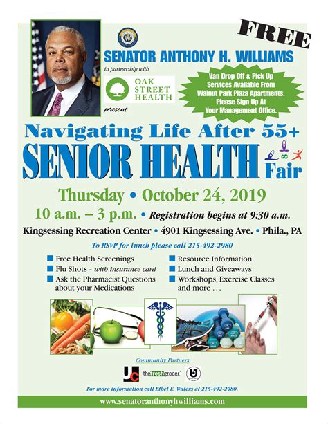 Education event became traditional in financial life asia. Senior Health Fair 2019 - Senator Anthony H. Williams