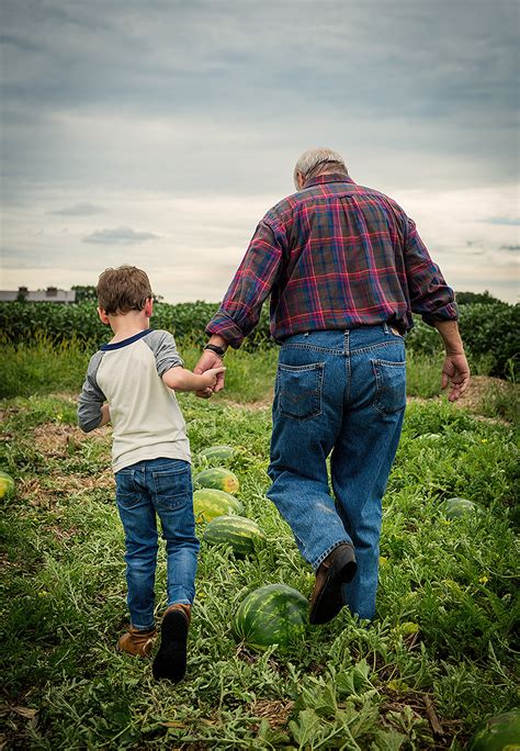Grandpa And Grandson Photograph In Midwest