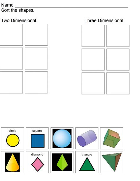 3 Dimensional Shapes Worksheet Have Fun Teaching 3 Dimensional Shapes