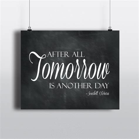 Tomorrow Is Another Day Print Or Canvas Wall Art Scarlett Etsy