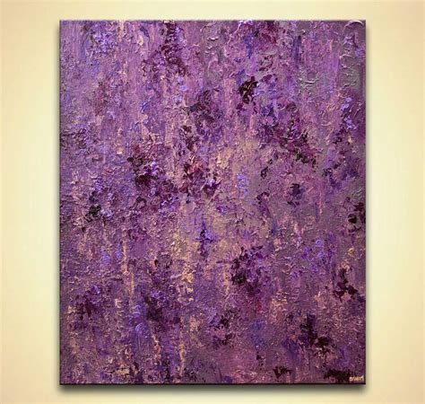 Painting For Sale Modern Purple Textured Abstract Art 8599