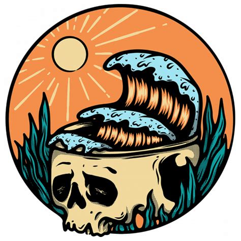 Skull And Wave