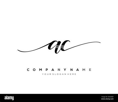 Initial Letter Ac Handwriting Logo Vector Stock Vector Image And Art Alamy