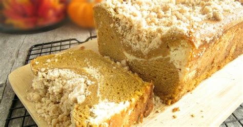 Hungry Couple Pumpkin Streusel Bread With Cream Cheese Swirl