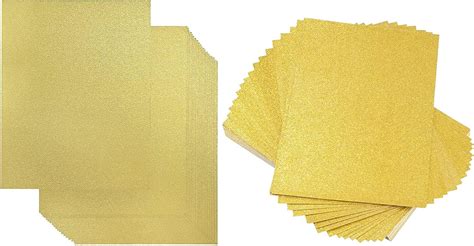 80 Sheets Glitter Cardstock 20 Sheets Double Sided Gold