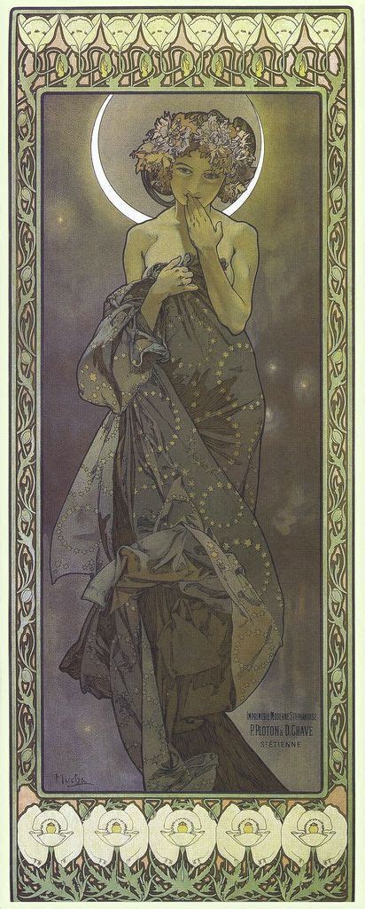 Alphonse Mucha ~ The Moon And The Stars The Moon 1902 Art Nouveau