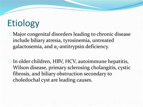 Chronic Liver Disease In Pediatric A Case Presentation And Discussion