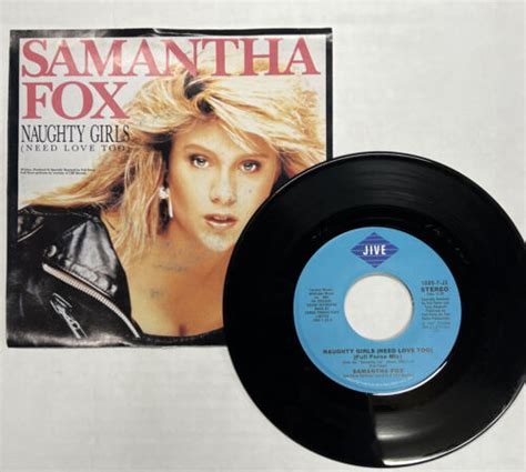 45 rpm vintage 7” vinyl single hit record samantha fox naughty girls love too ebay