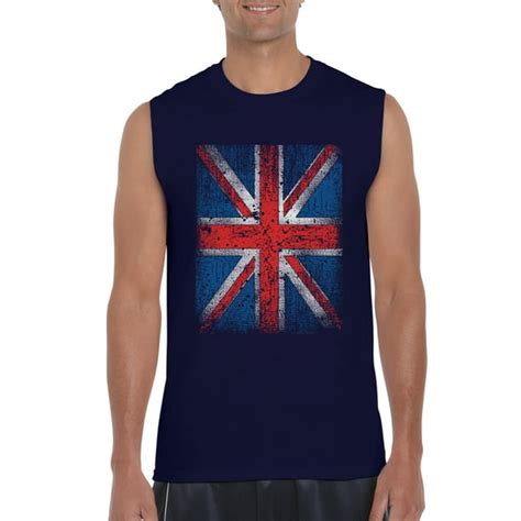 Artix Mens Union Jack British Flag Ultra Cotton Sleeveless T Shirt