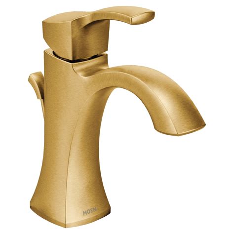 Moen Voss Brushed Gold 1 Handle Single Hole Watersense Bathroom Sink