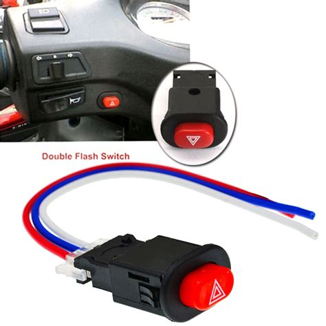 Motorcycle Switch Hazard Light Switch Button Double Flash Warning