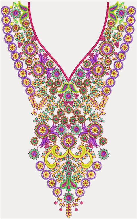 Embdesigntube Stylish Neck Embroidery Designs Collection