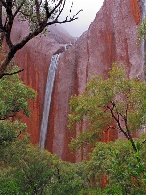Uluru Raining Waterfalls ~ Australia Waterfall Australia Travel And Tourism