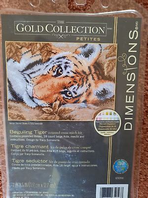 Cross Stitch Kit The Gold Collection Beguiling Tiger New By