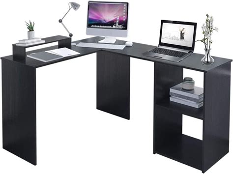 Outwin Computer Desk L Shaped Large Wood Corner Desk Pc Laptop Study