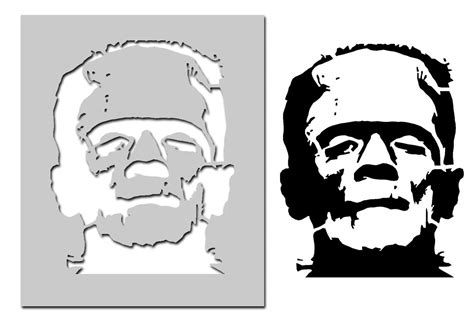 Frankenstein Profile Stencil