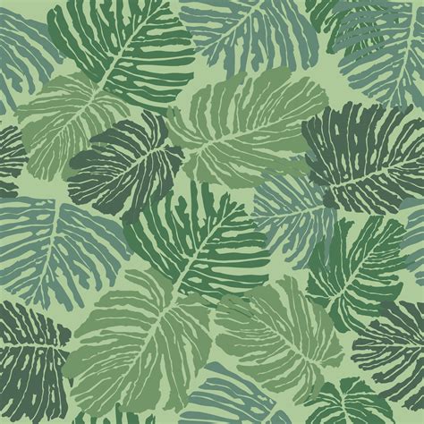 Tropcal Leaves Seamless Pattern Beautiful Floral Leaf Background