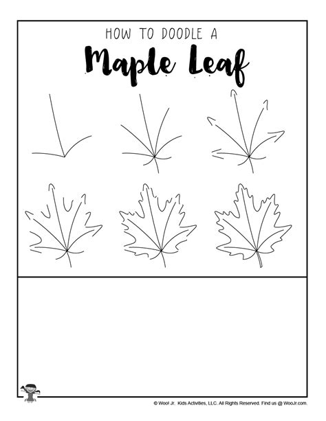 Maple Leaf Drawing Tutorial For Kids Woo Jr Kids Activities