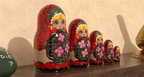 Russian Matryoshka Dolls 3d Model Turbosquid 1334314
