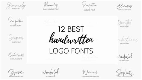 12 Best Handwritten Logo Fonts Free Blog Logo Designs Cappuccino