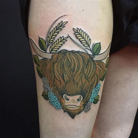 Pin By Jennifer Hill On Tattoos Highland Cow Tattoo Cow Tattoo Tattoos