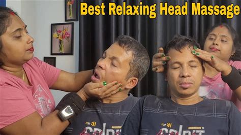 indian relaxing head massage asmr neck hair cracking massage head massage by rima 💆‍♂️ youtube