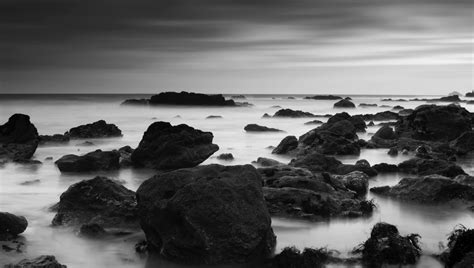 Free Images Beach Sea Coast Rock Ocean Horizon Cloud Black And