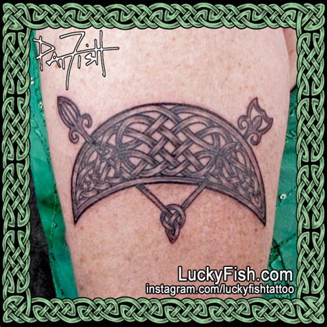 Rosemarkie Stone Pictish Crescent Tattoo — Luckyfish Inc And Tattoo