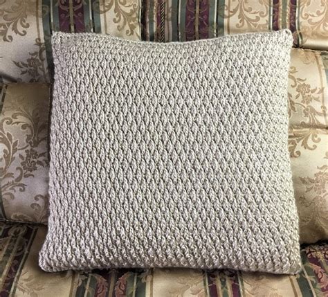 Free Crochet Pillow Cover Pattern Using The Richly Textured Alpine