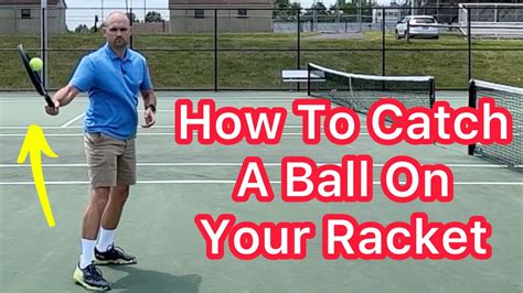 How To Catch A Tennis Ball On Your Racket Tennis Trick Shot Youtube