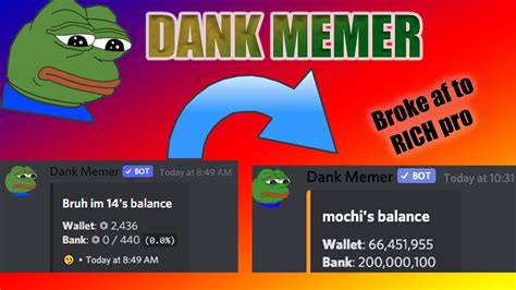 How To Get Rich In Dank Memer Youtube