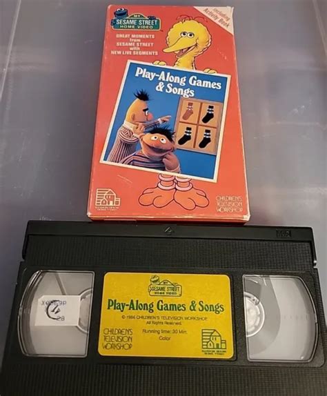 Sesame Street Play Along Games And Songs Vhs1986 Rare Vintage Jim