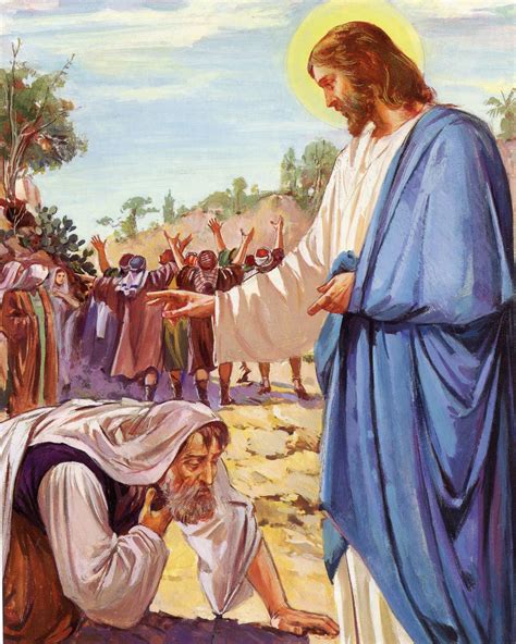 Jesus Cures Leper P Catholic Picture Print Etsy