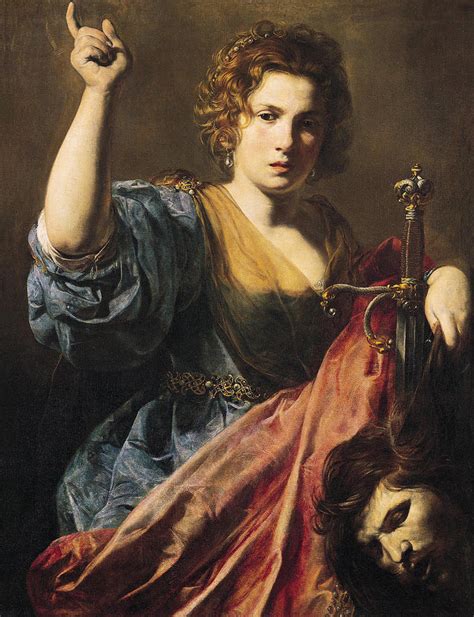 Judith With The Head Of Holofernes Painting By Valentin De Boulogne
