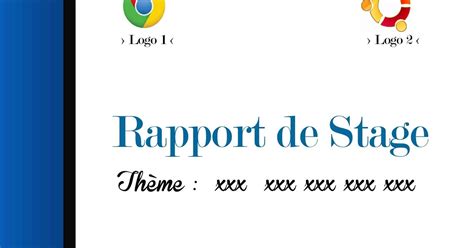 Page de garde Pour rapport de stage ( Free Psd File )  Gesteco