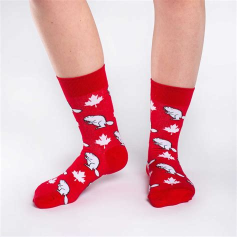 Womens Canada Beaver Socks Good Luck Sock