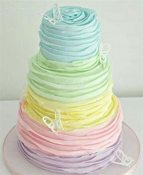 Pin By Meg Sokorai On Celebratory Wishes Spring Wedding Cake Ruffle