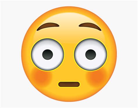 Transparent Emoji Clipart Flushed Face Emoji Png Free Transparent