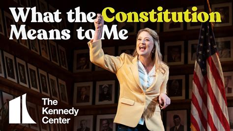 What The Constitution Means To Me Trailer The Kennedy Center Youtube