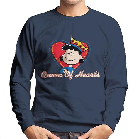 Peanuts Lucy Van Pelt Queen Of Hearts Mens Sweatshirt Fruugo Us