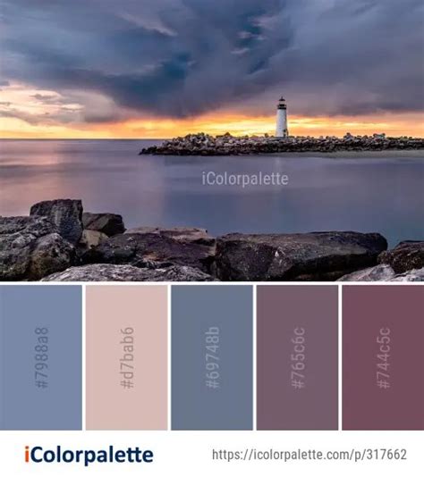 Color Palette Ideas From Sea Sky Lighthouse Image Icolorpalette