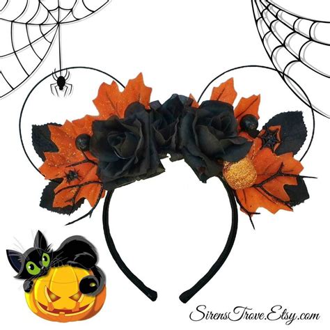 Halloween Floral Flower Mouse Ears By Creationsbymelissa On Deviantart