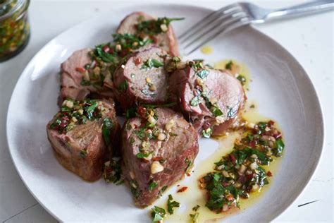 Season with lots of freshly cracked black pepper and salt to taste. Grilled Pork Tenderloin with Chimichurri Sauce | Fine Foods Blog