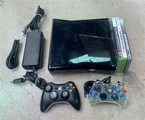 Microsoft Xbox 360 S Model 1439 4gb Complete Console Bundle Tested W