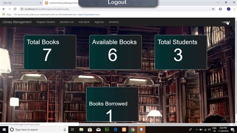 Online Library Management System With Source Code PHP MySQL DBMS YouTube