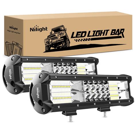 Nilight Nilight Led Light Bar 2pcs 12inch Triple Row Flood Spot Combo